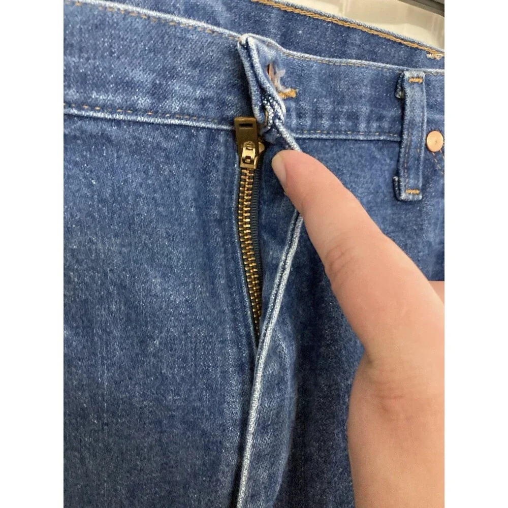 Men's Wrangler Cowboy Cut Jeans Original Fit Medium Wash Blue Size 38x34